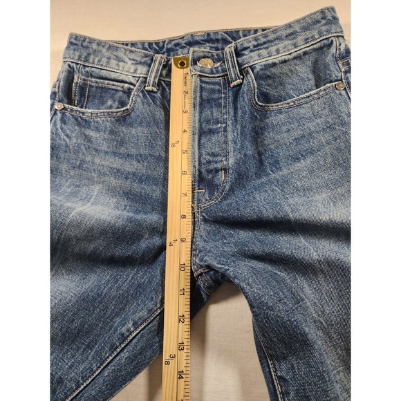 Helmut Lang High Rise Crop Slim Jeans Light Jackhammer Wash Distressed W Size 26 - Picture 6 of 15